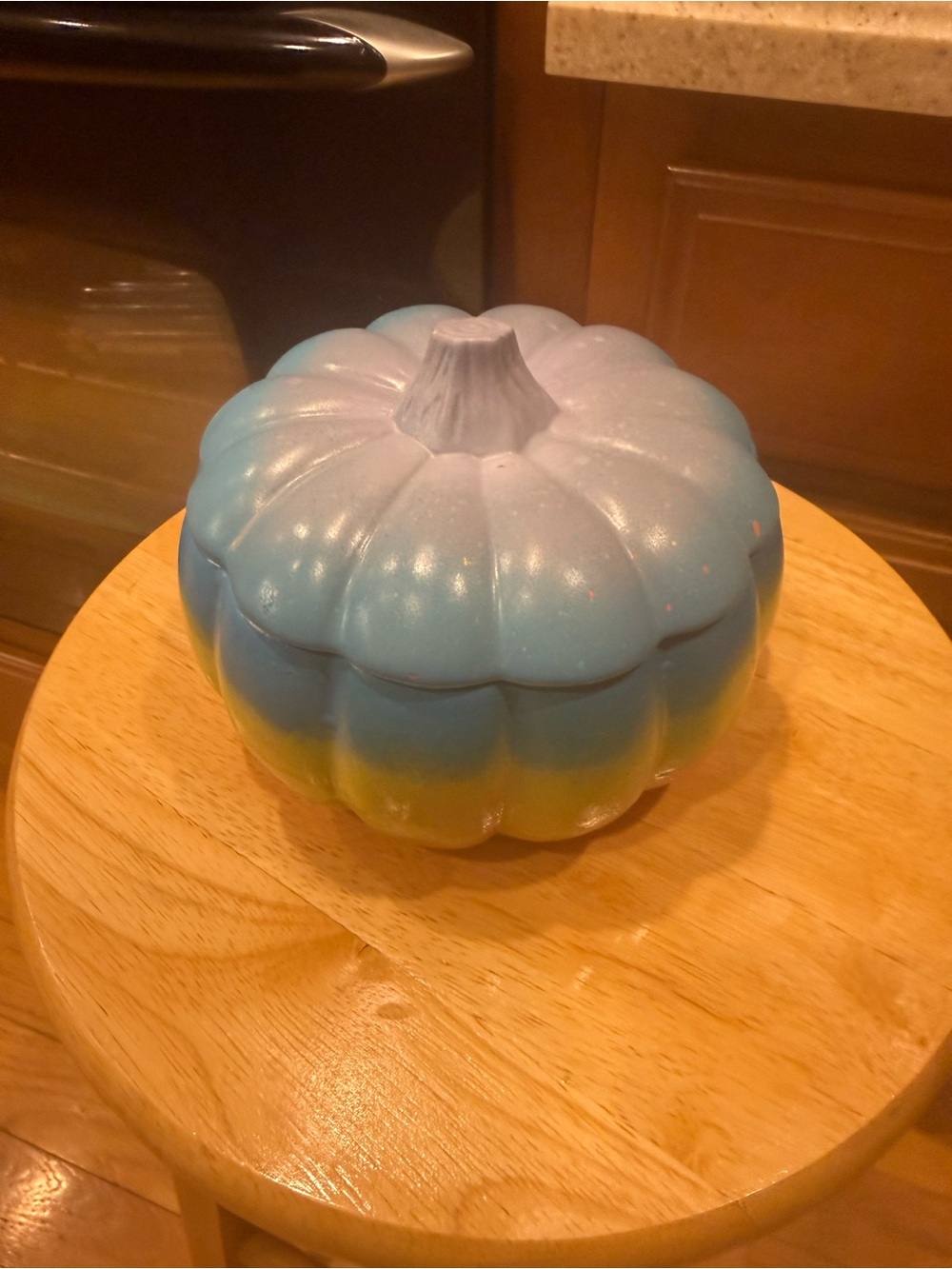 Hand painted Decorative Ombre Rainbow ceramic Pumpkin-Home Accents